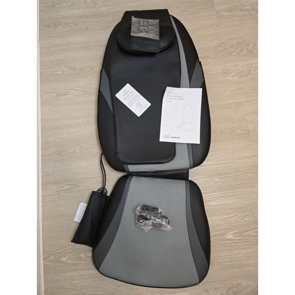 Snailax Massage Seat Cushion Heated Full Back Massager Chair For Home Office Car